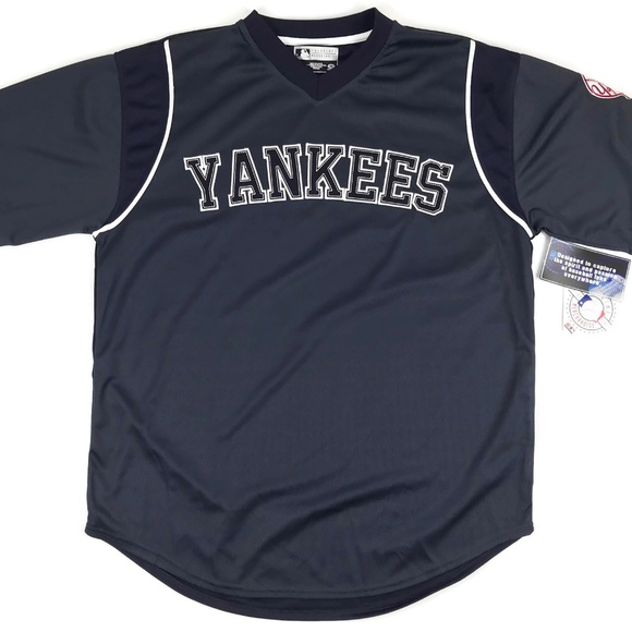 MLB Other - New York Yankees V Neck Jersey Shirt Sz Large MLB